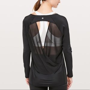 Lululemon “if you’re lucky” Open Back Top lIke new